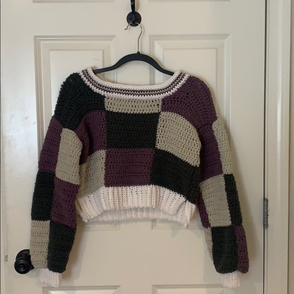 hand made cropped sweater - Picture 1 of 8
